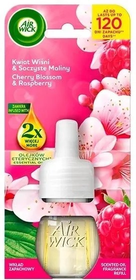 Air Wick Wkład zapachowy Zapas Kwiat Wiśni i Soczyste Maliny 19ml