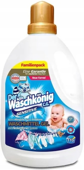 Der Waschkonig Sensitive hipoalergiczny 3,305l żel do prania delikatny 110P