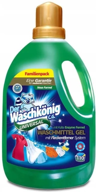 Der Waschkonig Universal 3,305l uniwersalny żel do prania tkanin 110P