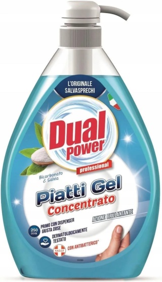 Dual Power Bicarbonato & Salvia 1l Skoncentrowany płyn do naczyń Soda i szałwia