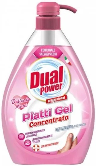 Dual Power Delicato Mani 1l Skoncentrowany płyn do naczyń Delikatne dłonie
