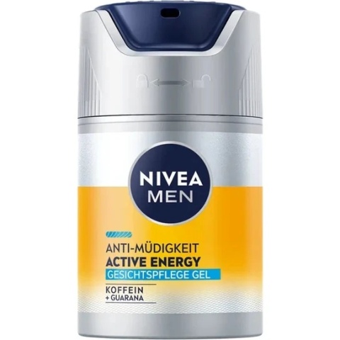 Nivea Men Active Energy 50ml Krem żel do twarzy z kofeiną i guaraną Dla mężczyzn