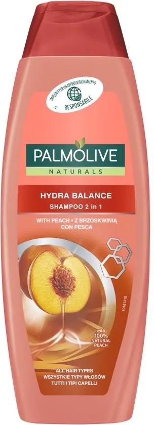 Palmolive Hydra Balance 2IN1 350ml szampon do włosów brzoskwinia