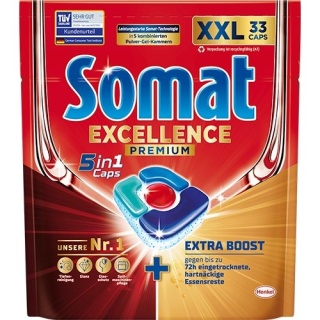 Somat Excellence Premium 5IN1 Kapsułki do zmywarki 33szt