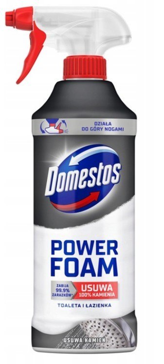 Domestos Power Foam Zero Kamienia 435ml Pianka do czyszczenia łazienek i WC