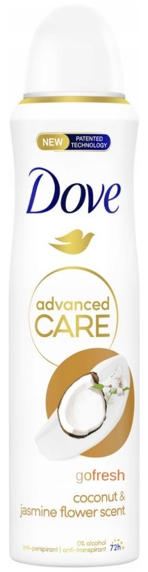 Dove Advanced Care Coconut & Jasmine 72h 250 ml Antyperspirant damski spray