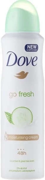 Dove Go Fresh Cucumber & Green Tea Antyperspirant dla kobiet spray 150ml