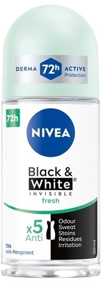 Nivea Black & White Invisible Fresh 72h 50 ml Antyperspirant dla kobiet w kulce