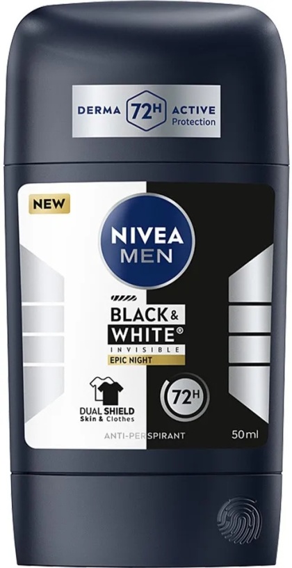 Nivea Men Black & White Invisible Epic Night 50ml Antyperspirant w sztyfcie