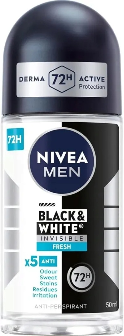 Nivea Men Black & White Invisible Fresh 72h 50 ml Antyperspirant męski w kulce