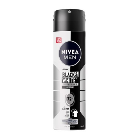 Nivea Men Black & White Invisible Original 150ml Antyperspirant spray 72h