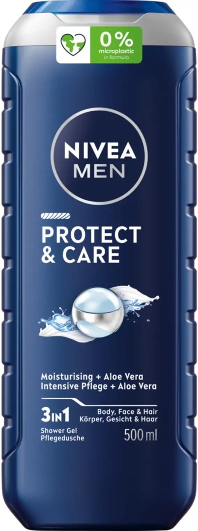 Nivea Men Protect & Care 3in1 500 ml Żel pod prysznic dla mężczyzn