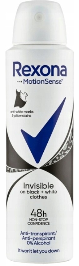 Rexona Woman Invisible Black & White 150 ml Antyperspirant damski spray