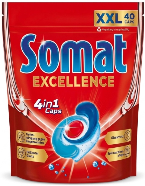 Somat Excellence 4 in 1 Kapsułki do zmywarki 40 szt
